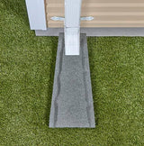 Rubberific 2 Pack Premium Rubber Downspout Splash Block, Rain Guard, Stone Textured Drain Extender (Gray)