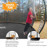 JUMPZYLLA Trampoline Outdoor 8FT 10FT 12FT 14FT 15FT 16FT with Enclosure and Ladder, ASTM Approved Recreational Trampoline for Kids and Adults, Anti-Rust Coated Frame