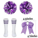 yolsun Cheerleader Costume Outfit for Girls Halloween Cosplay Christmas Gift for Kids (Purple,8-9 Years)