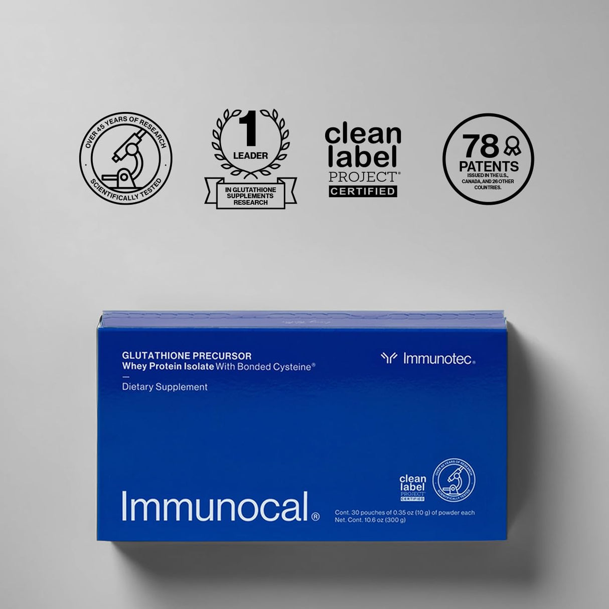 Immunocal Glutathione Precursor – Whey Protein Isolate, Immune Support, Master Antioxidant, Detox Cleanse + Brain Health | Fat-Free, Sugar-Free, Lactose-Intolerant Friendly | 30 Servings