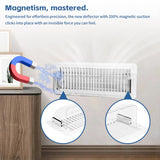 CH24Globall 4-Pack Air Vent Deflector 8.5 to15.5 Inches, Aerospace-Grade Plastic (5-Meter Drop Resistant), 200% Stronger Magnetic AC/Heat Vent Covers (-35°F to 284°F) for Ceiling/Floor/Wall Registers