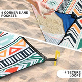 Beach Blanket Waterproof Sandproof Extra Large Beach Mat 79" X 83"/120"x108"for 1-8 Adults Quick Drying Durable Outdoor Picnic Mat for Beach Travel Camping Hiking