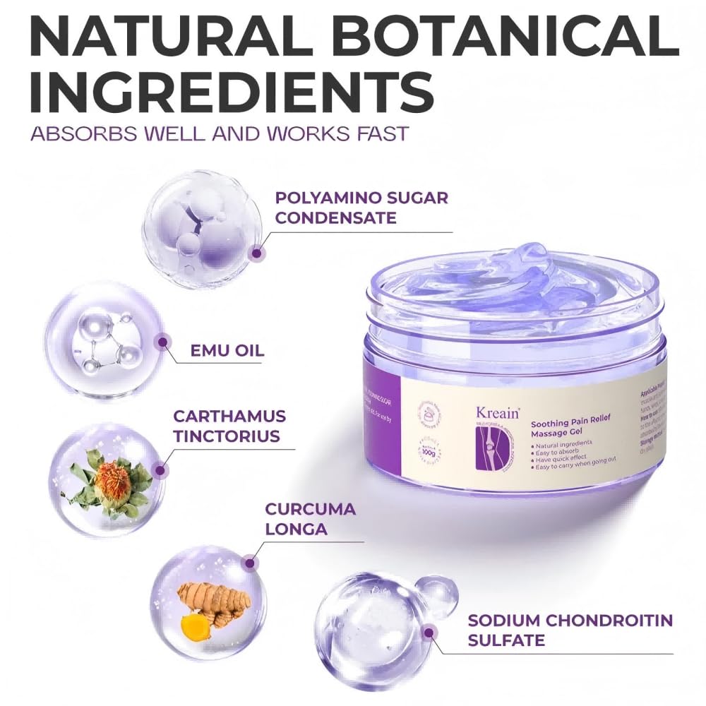 Kresin Joint Gel, Purple Gel, Knees, Lumbar, Neck, Hands, and Feet (1 Pc)