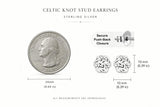 AeraVida Interlocking Celtic Knot Sterling Silver Stud Earrings for Women, 10mm, Small Earring, Tiny Earring