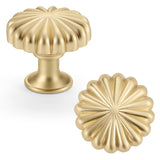 FAPUAL 10 Pack Gold Cabinet Knobs for Kitchen Cabinets and Dresser Drawers，Zinc Alloy Brushed Brass Hardware Handles Pulls，Vintage Cupboard Drawer Knob