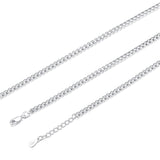 TOPCRED 925 Sterling Silver 3mm Box Chain Bracelet for Women 7 Inches