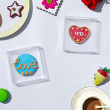 TEMLQPACK 100 Pack 4x4x1.2inch Clear Single Cookies Boxes Small Bakery Boxe Macaron Boxes Brownie BoxesPastry Boxe for Easter Mother's Father's Christmas Birthday Day