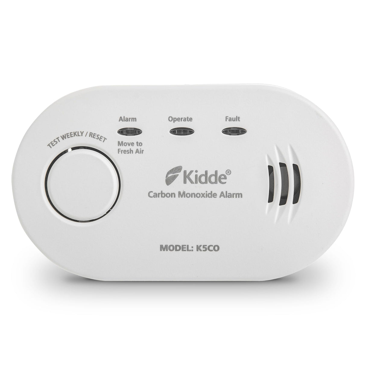 Kidde 5CO Carbon Monoxide Alarm and Detector with AA Batteries - 10 Year Sensor Life CO Alarm for Home