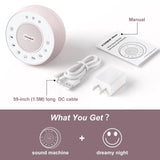 Housbay White Noise Machine with 31 High Fidelity Soothing Sounds, 5W High Power Loud Enough Speaker, Easy Volume Control, Sleep Timer, Sound Machine for Baby, Kids, Adults, Light Sleeper