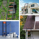 16.5FT Telescoping Ladder, Portable Extension Folding Ladder, Multi-Purpose Compact Ladder for Household or Outdoor Work, 330lbs Max Capacity