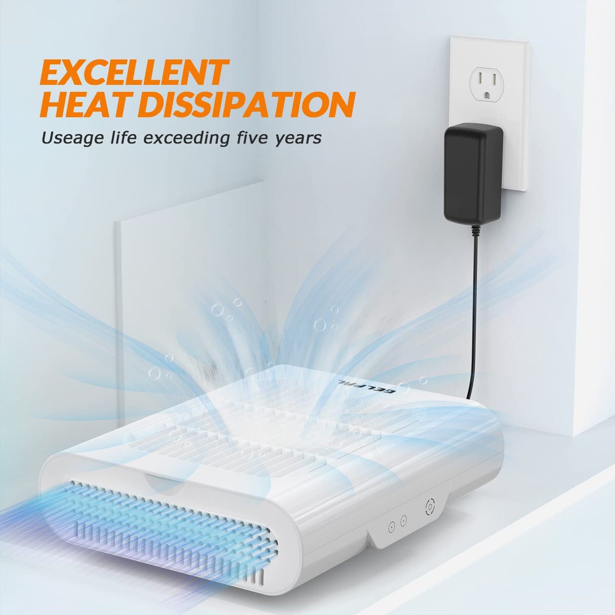 Gelpal Professional Nail Dust Collector, Adjustable Nail Dust Collector for Acrylic Nails , Electric Nail Vacuum Fan, Low Noise, Dust Collector for Nail Polishing &Salon.White.