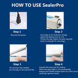 LinsnField Sealer Pro, 12-inch Super Impulse Heat Bag Sealer, 7-mm Sealing System with Patent for Never Burn Out, Antioxidant Aluminium Shield, Copper Transformer, Built-in Fuse Safety System, White