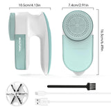 BEAUTURAL Fabric Shaver and Lint Remover, Rechargeable Sweater Defuzzer with 2 Speeds, 1 Replaceable 6-Leaf Blade, Remove Fuzz, Lint Balls, Pills, Bobbles for Clothes and Furniture