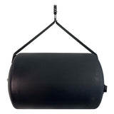 Brinly 270 lb. Combination Push/Tow Poly Lawn Roller with Easy-Turn Tethered Plug, 18 by 24" - Flat Black