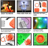 bDDeDD Kids Inflatable Costume, Dinosaur Rider,Blow Up T-REX Costumes with LED Light for Cosplay Halloween Christmas Party (Green S)