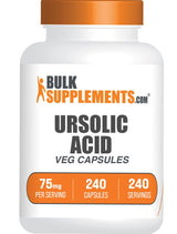 BulkSupplements.com Ursolic Acid Capsules - Ursolic Acid Supplement, Sourced from Rosemary Leaf Extract - Vegan, 1 Capsule per Serving (75mg), 240 Count (Pack of 1)