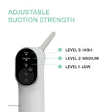 Electronic Vacuum Tonsil Stone Remover with LED Guidance Light - Hassle-Free Instant Suction - Tonsil Stone Removal Kit - Patent Pending (White)