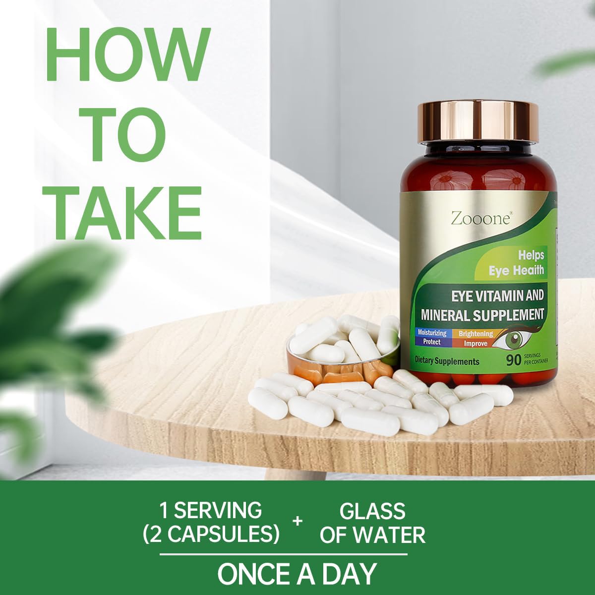 Zooone - Lutein Eye Vitamins Supplement for Macular Health and Dry Eye, Contains Lutein, Zinc, Vitamins C/E & Zeaxanthin to Support Eye Health, 90 Tablets (3)