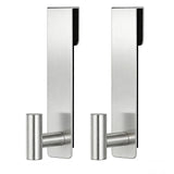HUFEEOH Shower Towel Hooks, 7.5-Inch Extended Over Glass Shower Door Hanger for Towels & Robes, Rustproof Bathroom Towel Rack, 2-Pack (Silver, T Shape)