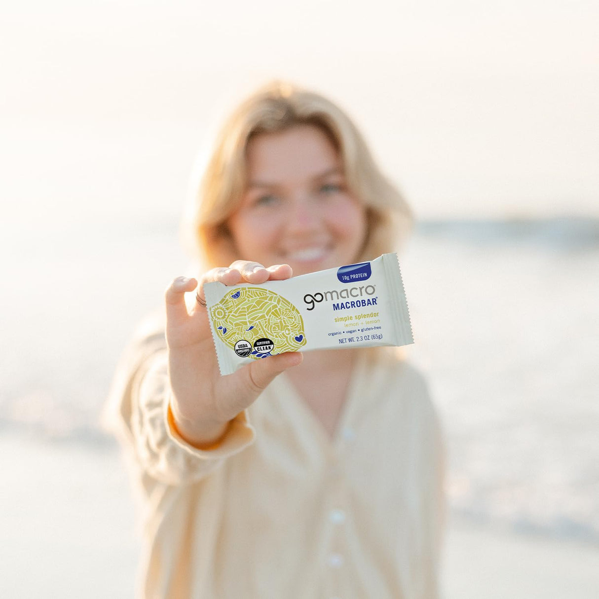 GoMacro MacroBar Organic Vegan Protein Bars - Lemon + Lemon (2.3 Ounce Bars, 12 Count)