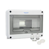 MOLLOM 8 Way Circuit Breaker MCB Distribution Protection Box with DIN Rail, IP65 Waterproof,for Indoor and Outdoor
