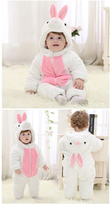 CuteOn Toddler Halloween Costume Onesie Cosplay Romper Christmas Infants Baby Costume White Bunny 2-3 Years