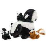 MaoGoLan 4Pcs Giant Skunk Stuffed Animal, Kawai Mother Skunk Plush Toy with 3 Small Baby Skunk Plushies Inside, 22" Snuggle Stuffed Skunk for Kids Woodland Animal Lovers, Christmas Birthday Gift