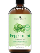 Handcraft Blends Peppermint Essential Oil in Glass Bottle - Huge 16 Fl Oz - 100% Pure and Natural - Premium Grade Essential Oil for Diffuser and Aromatherapy, and DIY Soap Making