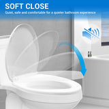 Round Toilet Seat 16.5" - Soft Close, Durable PP Toilet Seat, Easy Installation & Removal, Fits Most Toilet Bowls