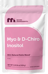 Micro Ingredients Myo-Inositol & D-Chiro Inositol Powder 1lb, 221 Servings | 40:1 Ideal Ratio Inositol Supplement for Women* | Support Hormonal Balance & Ovarian Health* | Non-GMO, Vegan, Filler-Free