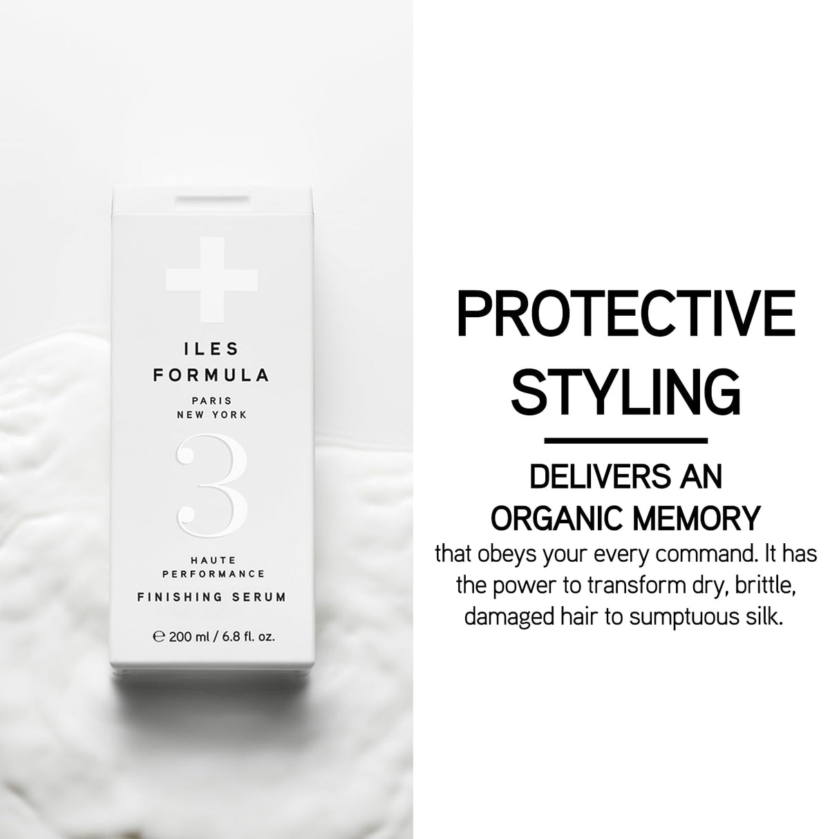 ILES FORMULA Haute Performance Finishing Serum – Style & Smooth Without Weighting Hair Down, Protects Hair from Heat, Humidity, UV Rays + Color Fade - 6.8 Fl Oz (200 ML)