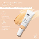 Glo Skin Beauty C-Shield Anti-Pollution Moisture Tint - Tinted Moisturizer With SPF 30 for Face, Broad Spectrum Protection & Vitamin C, 1.7 Oz (2N-Light)