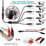Universal Power Supply 3V~24V 3A 72W Adjustable Variable 3V 5V 9V 12V 18V 20V 24V AC/DC Adapter Charger, 100V-240V AC to DC Converter with 14 Tips, Polarity Converter and 4-Way Power Splitter Cable