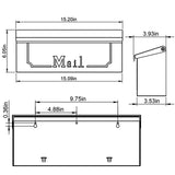 ARCHITECTURAL MAILBOXES Townhouse Galvanized Steel, Wall-Mount Mailbox, Black Small