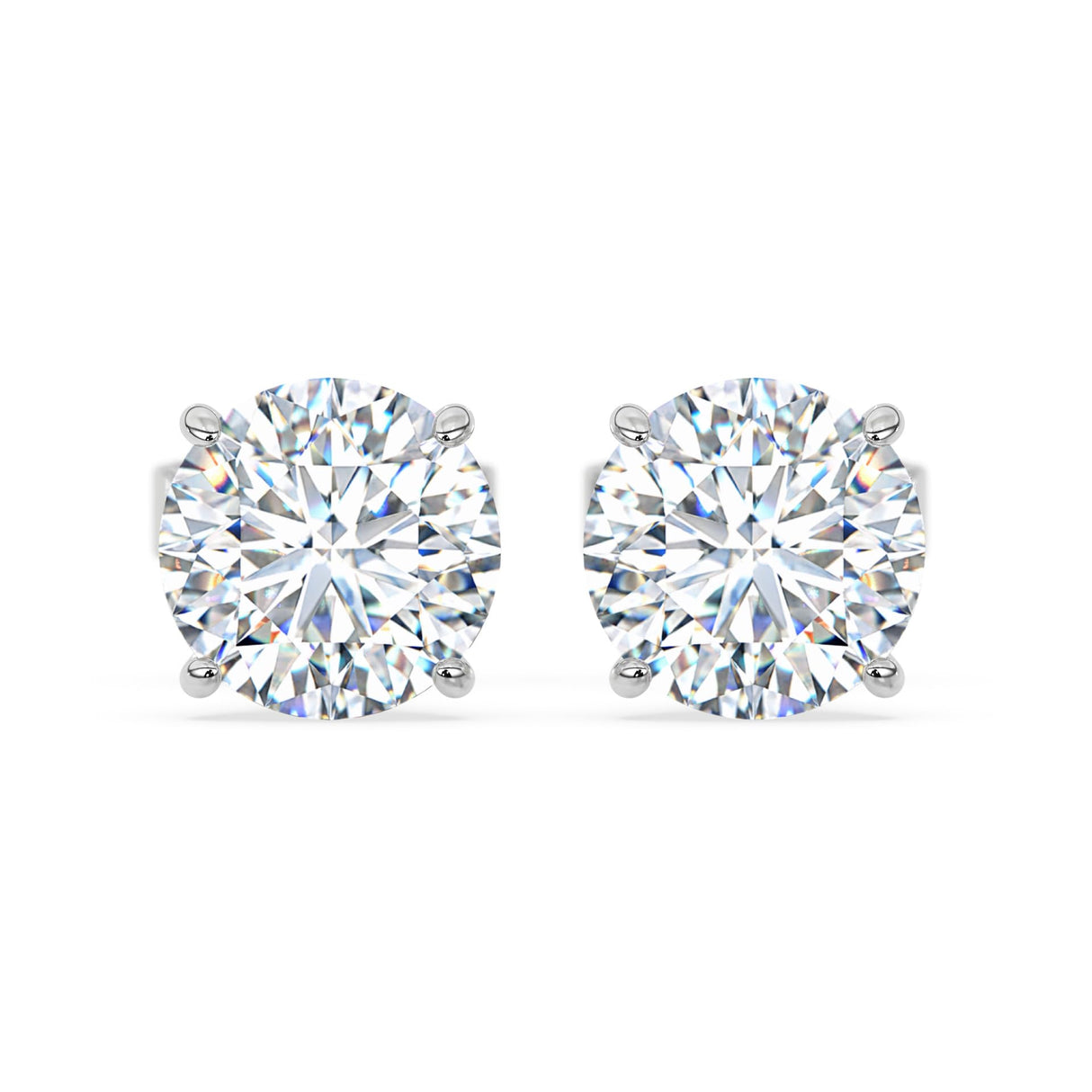 1.0 Carat 14K White Gold IGI Certified LAB GROWN Round Cut Diamond Stud Earrings for Women 4 Prong Screw Back for her MADE IN USA (E-F Color, VS1-VS2 Clarity)