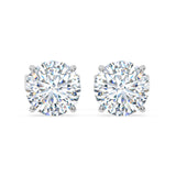 1.0 Carat 14K White Gold IGI Certified LAB GROWN Round Cut Diamond Stud Earrings for Women 4 Prong Screw Back for her MADE IN USA (E-F Color, VS1-VS2 Clarity)