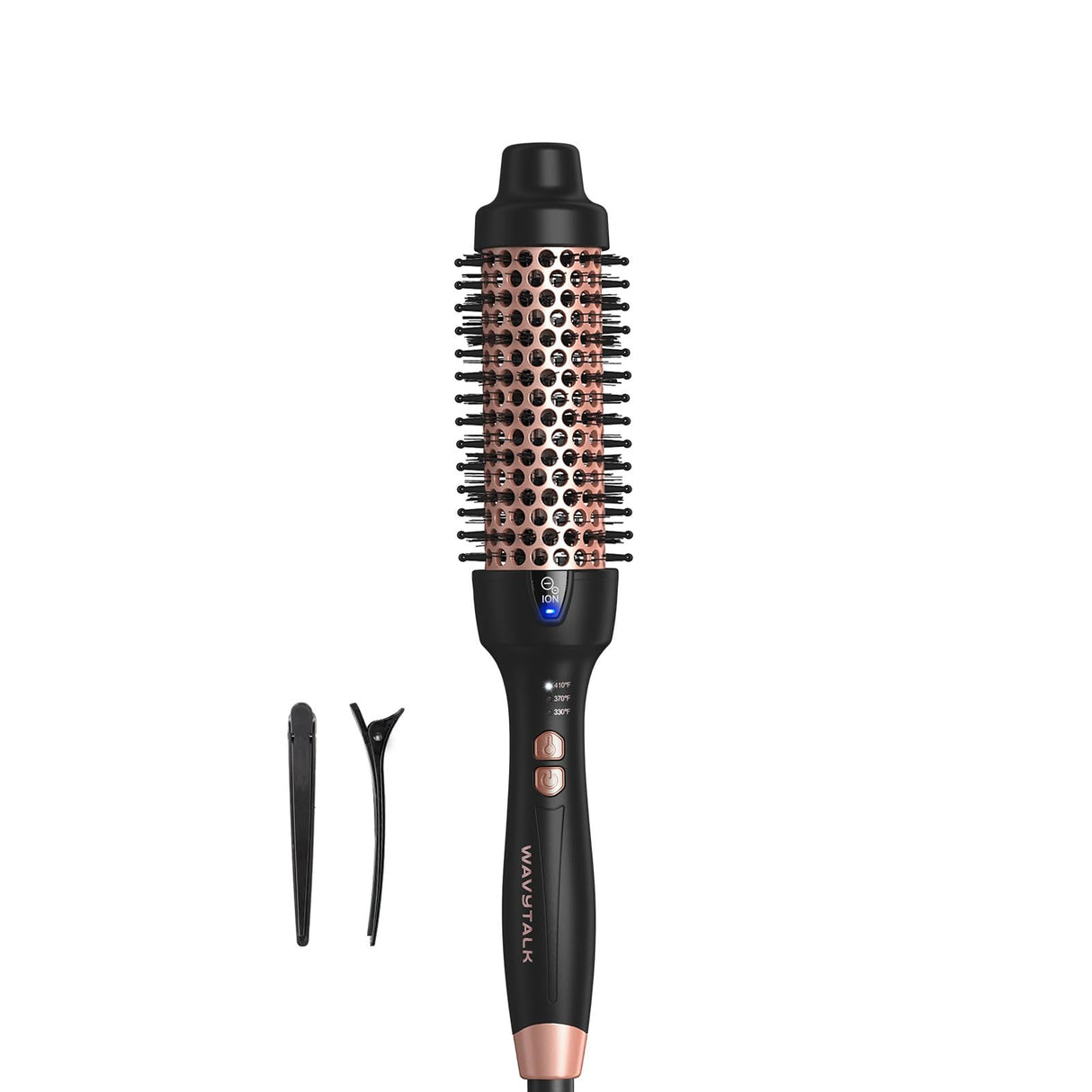 Wavytalk Updated Version Thermal Brush for Blowout Look, Blowout Express 1.5 Inch Ionic Thermal Round Brush Makes Hair Smoother Get Natural Curls, Dual Voltage, Easy to Use