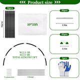 6 Sets of Garden Netting Kit for Raised Beds 10 x 33 FT Strong Mesh Netting