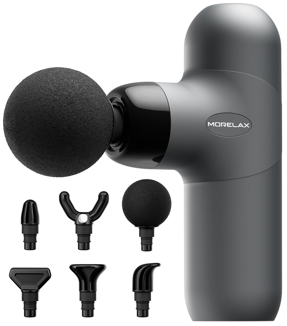 Mini Massage Gun, Percussion Muscle Massager for Back Pain Relief, Compact Sports Travel Massage Gun with 6 Massage Heads 4 Speeds, Gift for Her, Home, Athletes