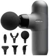 Mini Massage Gun, Percussion Muscle Massager for Back Pain Relief, Compact Sports Travel Massage Gun with 6 Massage Heads 4 Speeds, Gift for Her, Home, Athletes