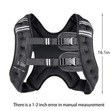 Prodigen Weighted Vest for Women and Men 16 Lbs with Reflective Stripe and Double Adjustable Buckle Straps Weight Vests for Strength Training, Jogging, Cardio, Weight Loss, Muscle Building, Black