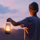 IXTECH Outdoor Bluetooth Speaker Waterproof Wireless Portable Speaker with LED Flame Lights Linkable Torch Lantern for Party Pool Camping Halloween Christmas Birthday Gift 2 Pack