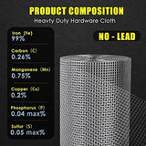 GoldPeak Galvanized Hardware Cloth 1/2 inch 36 x 100 ft 19 Gauge, Hot-dip Galvanized After Welding, Chicken Wire Fencing Wire Mesh Roll Welded Wire Fence Gopher Wire Cloth Rodent Wire