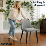 BUMACO 40Pcs Chair Leg Floor Protectors Chair Leg Protectors for Hardwood Floors Silicone Pads Covers to Protect Floors Universal L Clear Fit (1-5/16"~2")