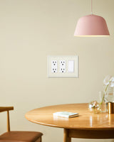 TREEWELL 2-Pack Triple Decorator Outlet Cover Plate, Light Almond Pearls Decorative Switch Plates Covers, Metal Wall Plates for Electrical Outlets, Receptacle, GFCI Outlet, Dimmer Switch