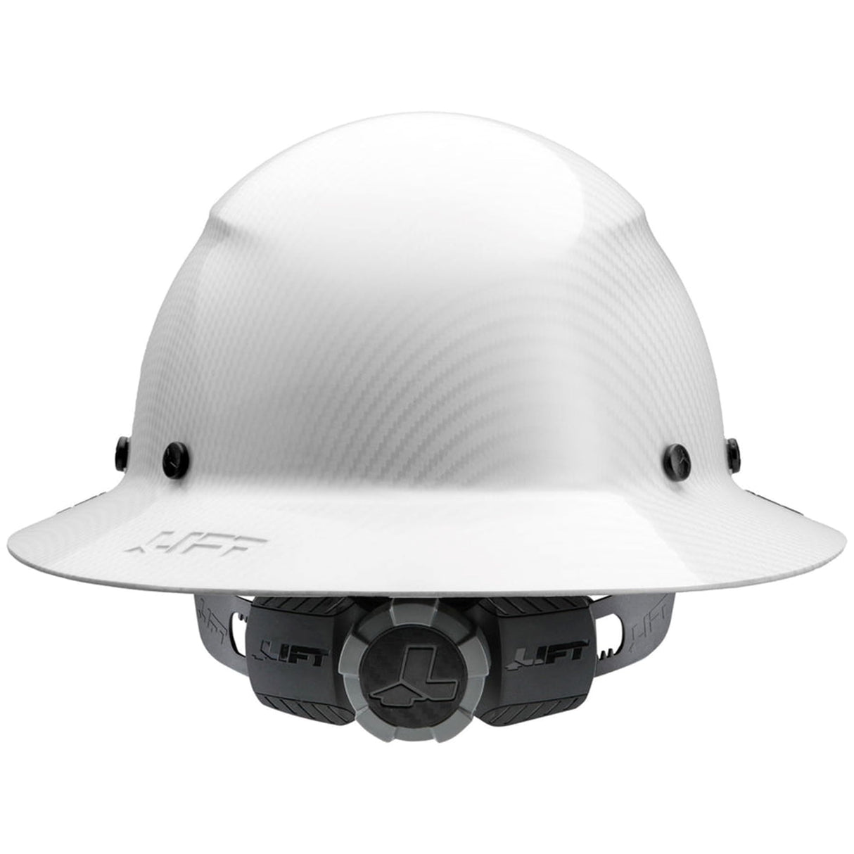 LIFT SAFETY Dax Fiber Resin Full Brim Safety Helmet | 6 Point Suspension for Comfort & Impact Protection | White Carbon Gloss Pattern