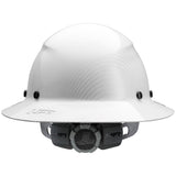 LIFT SAFETY Dax Fiber Resin Full Brim Safety Helmet | 6 Point Suspension for Comfort & Impact Protection | White Carbon Gloss Pattern