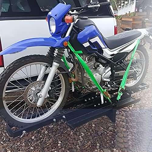 600LBS Steel Motorcycle Scooter Dirtbike Carrier Hauler Hitch Mount Rack Ramp Anti Tilt