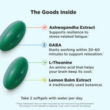 OLLY Ultra Strength Goodbye Stress Softgels, GABA, Ashwagandha, L-Theanine and Lemon Balm, Stress Relief Supplement - 60 Count