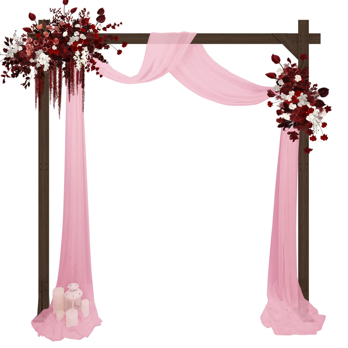 Babenest 7.38FT Square Wooden Wedding Arch Backdrop Stand for Party